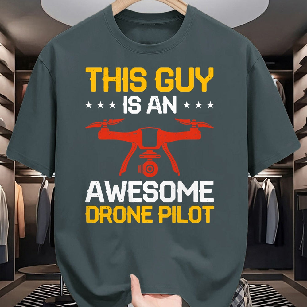 Best Wife Shirt, Wife and Husband Unisex T-Shirt/Hoodie/Sweatshirt HLT00 - This Guy Is An Awesome Drone Pilot T-Shirt