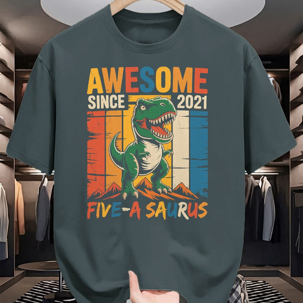Best Dinosaur Lover Shirt, Funny Dinosaur UnisexT-Shirt/Hoodie/Sweatshirt HLT00 - 5 Year Old Dinosaur 5th Birthday Five Saurus Boys Kids T-Shirt