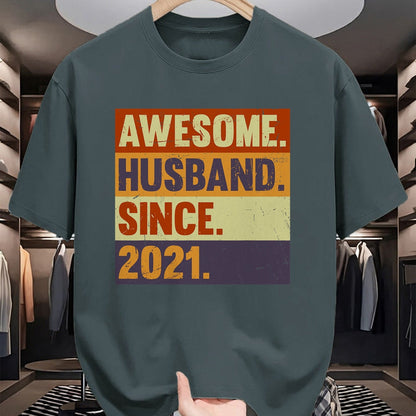 Best Wife Shirt, Wife and Husband Unisex T-Shirt/Hoodie/Sweatshirt HLT00 - 3rd Year Wedding Anniversary Epic Awesome Husband Since 2021 T-Shirt