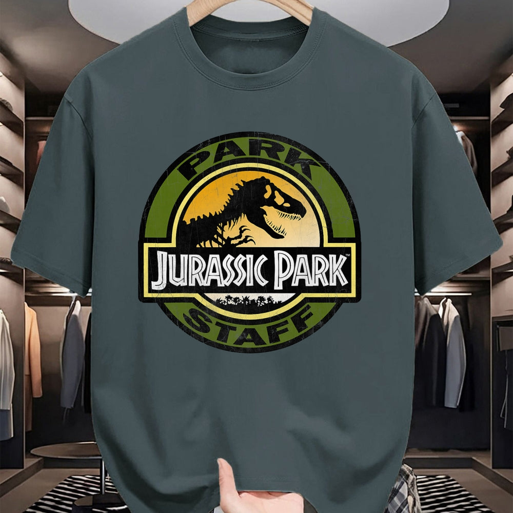 Best Dinosaur Lover Shirt, Funny Dinosaur UnisexT-Shirt/Hoodie/Sweatshirt HLT00 - Jurassic Park Staff Retro Distressed Logo Graphic T-Shirt T-Shirt