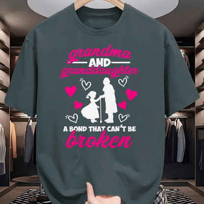 Best Grandma Shirt, Proud Grandma Unisex T-Shirt/Hoodie/Sweatshirt HLT00 - Cute Grandma And Granddaughter A Bond That Can't Be Broken T-Shirt