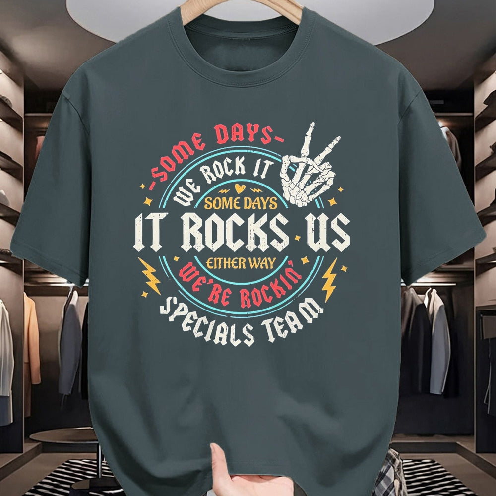Best Student Shirt, Funny Back To School UnisexT-Shirt/Hoodie/Sweatshirt HLT00 - Some Days We Rock It Specials Team PE Back to School T-Shirt, Men, Black, Large