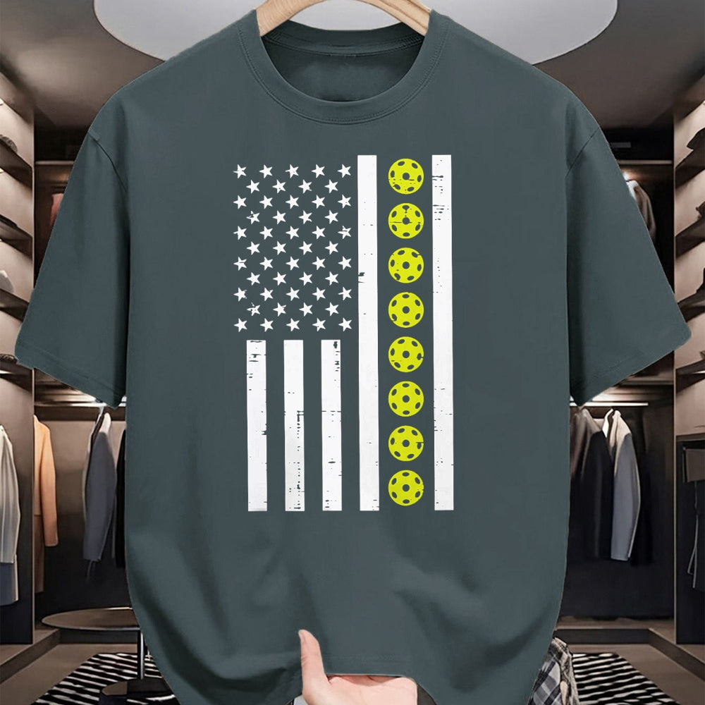 Funny Pickleball Shirt, Pickleball Lover Unisex T-Shirt/Hoodie/Sweatshirt HLT00 - Pickle Ball US Flag Pickleball Patriotic Men Women Kids Boys T-Shirt