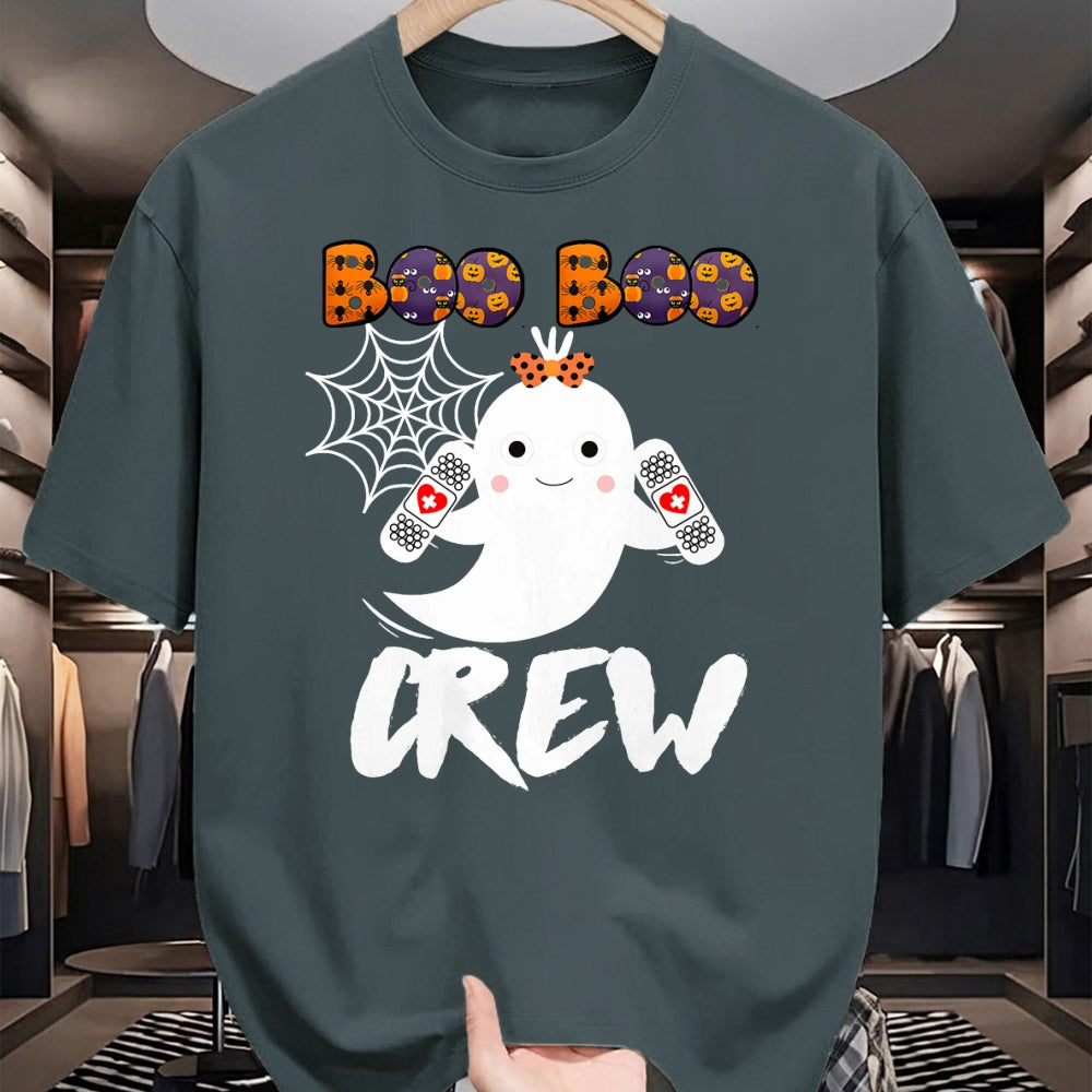 Funny Nurse Shirt, Nurse Unisex T-Shirt/Hoodie/Sweatshirt HLT00 - Boo Boo Crew Nurse Shirt Funny Halloween Costume Fun Gift T-Shirt