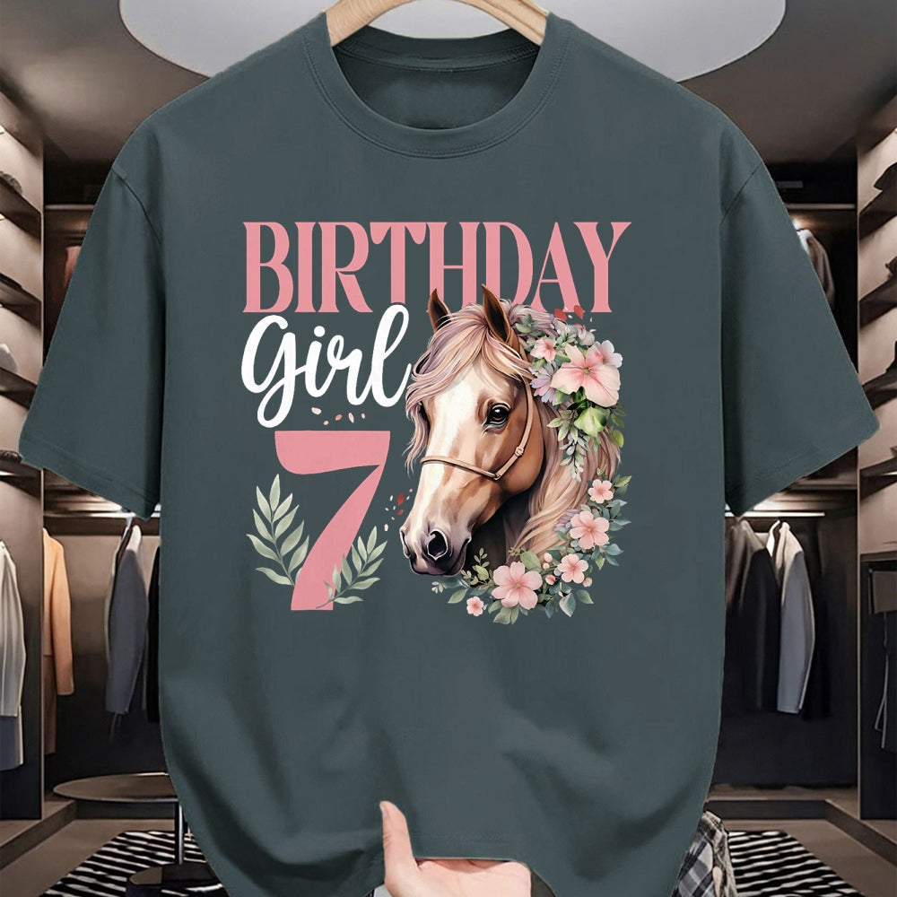 Best Horse Lover Shirt , Funny Horse UnisexT-Shirt/Hoodie/Sweatshirt HLT00 - Kids 7th Birthday 7 Year Old Girl Horses T-Shirt