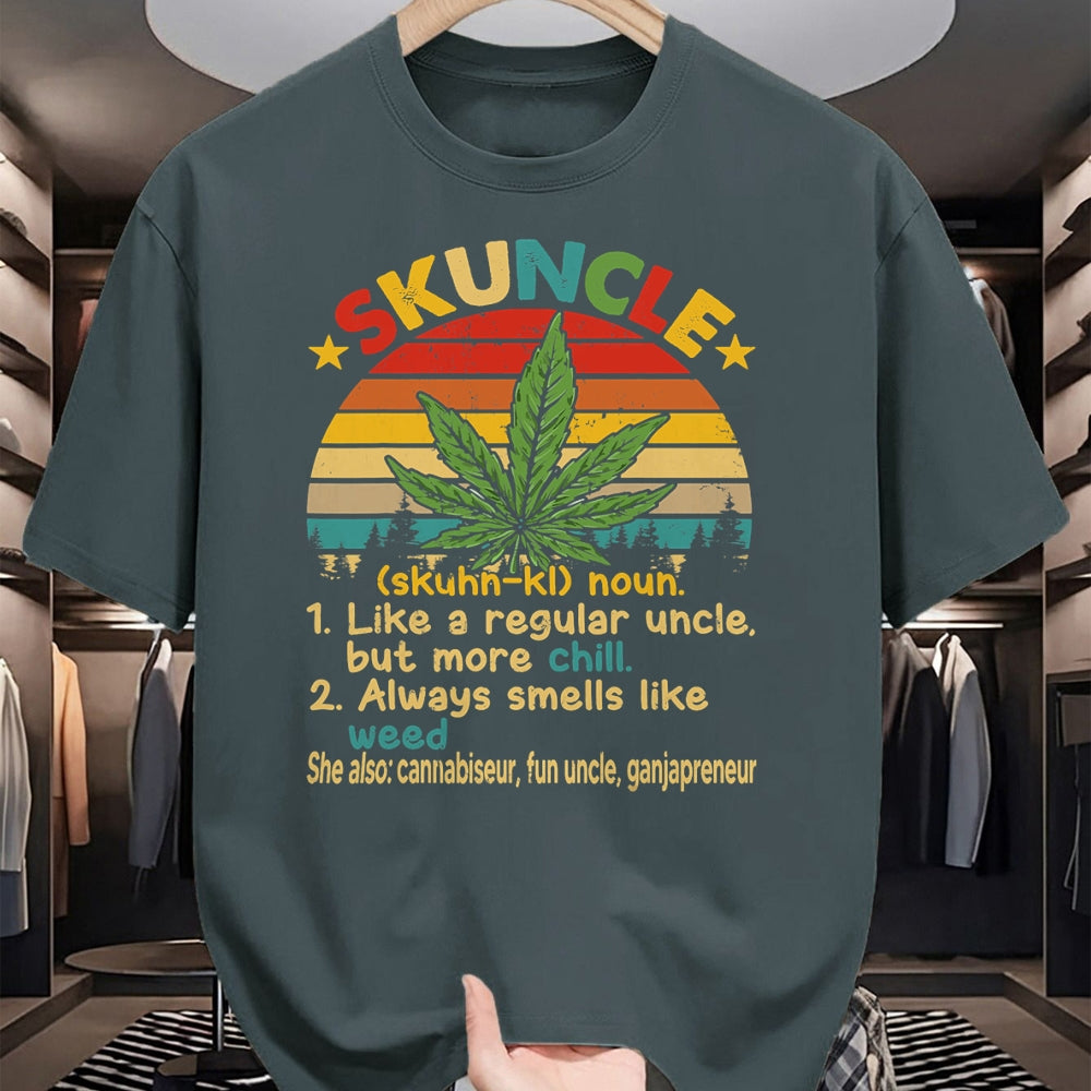 Gift for Dad Shirt, Funny Dad Unisex T-Shirt/Hoodie/Sweatshirt HLT00 – Skuncle Definition Happy Father_s Day Proud Uncle Weed Lover T-Shirt