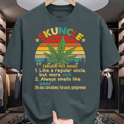 Gift for Dad Shirt, Funny Dad Unisex T-Shirt/Hoodie/Sweatshirt HLT00 – Skuncle Definition Happy Father_s Day Proud Uncle Weed Lover T-Shirt