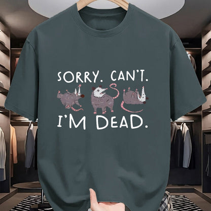 Best Thanksgiving Family Shirt , Funny Thanksgiving UnisexT-Shirt/Hoodie/Sweatshirt HLT00 - Sorry Can't Possum Dead Funny Opossum Fake Death Trash Meme T-Shirt