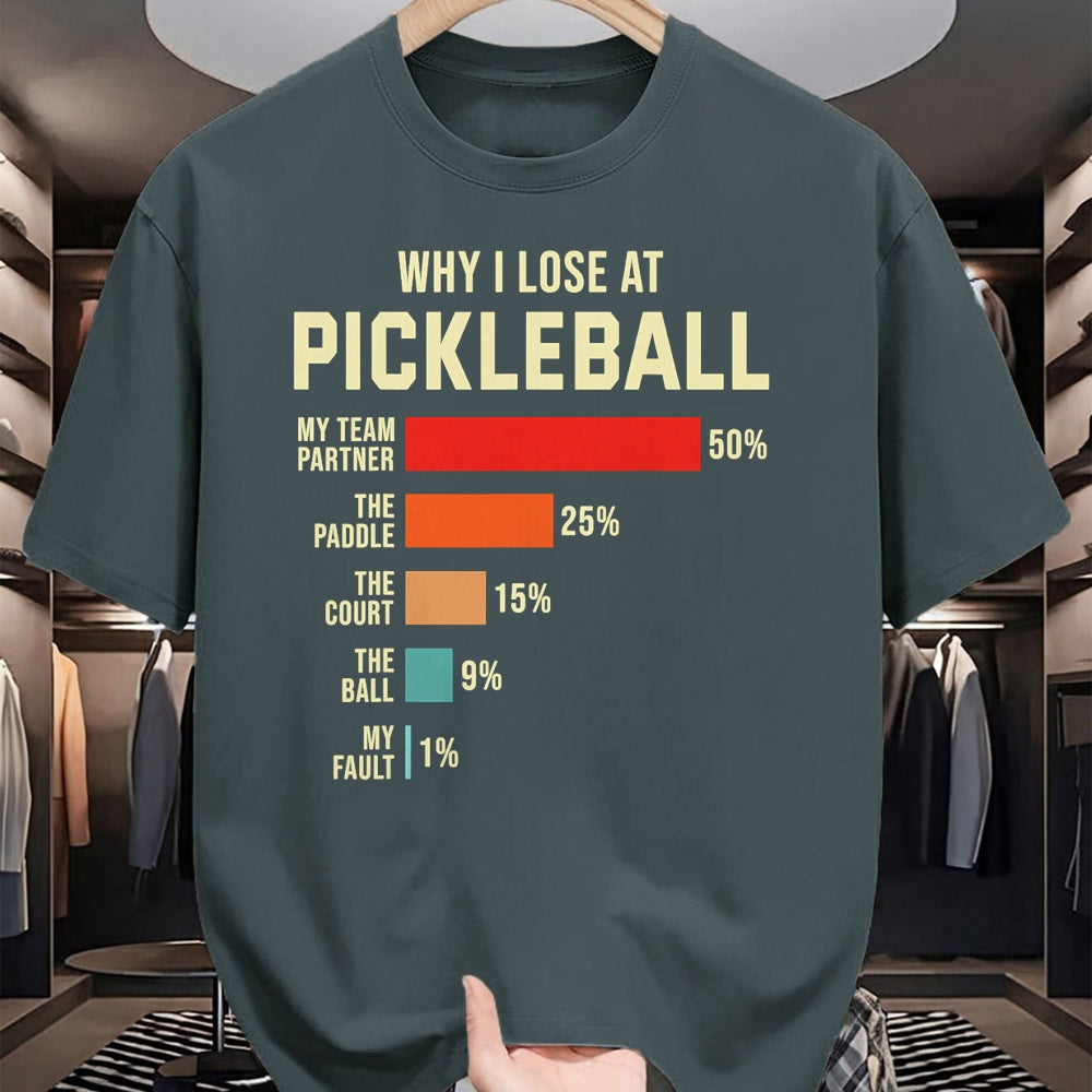 Funny Pickleball Shirt, Pickleball Lover Unisex T-Shirt/Hoodie/Sweatshirt HLT00 - Why I Lose at Pickleball Player Funny Pickleballers T-Shirt