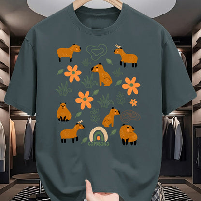Cute Capybara Shirt, Funny Capybara Unisex T-Shirt/Hoodie/Sweatshirt HLT00 - Capybara Long Sleeve T-Shirt (2)
