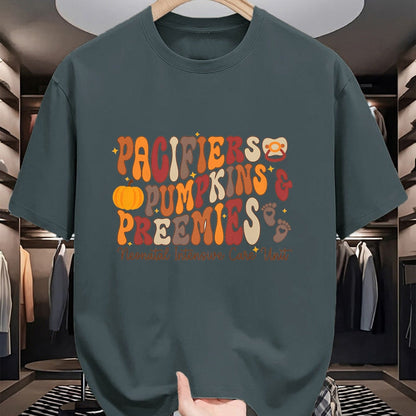 Best Thanksgiving Family Shirt , Funny Thanksgiving UnisexT-Shirt/Hoodie/Sweatshirt HLT00 - Retro Pacifiers Pumpkins Preemies Thanksgiving NICU Nurse T-Shirt