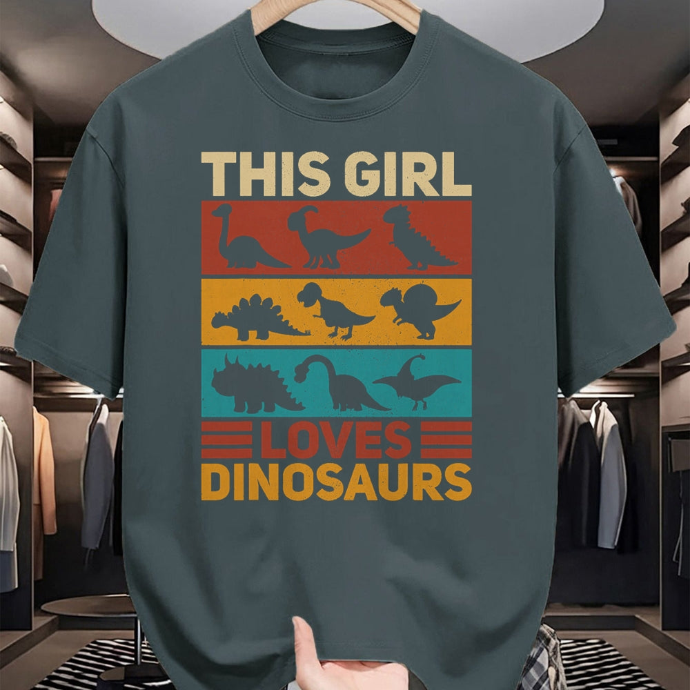 Best Dinosaur Lover Shirt, Funny Dinosaur UnisexT-Shirt/Hoodie/Sweatshirt HLT00 - This Girl Loves Dinosaurs Vintage Dinosaur Outfit Dinosaur T-Shirt