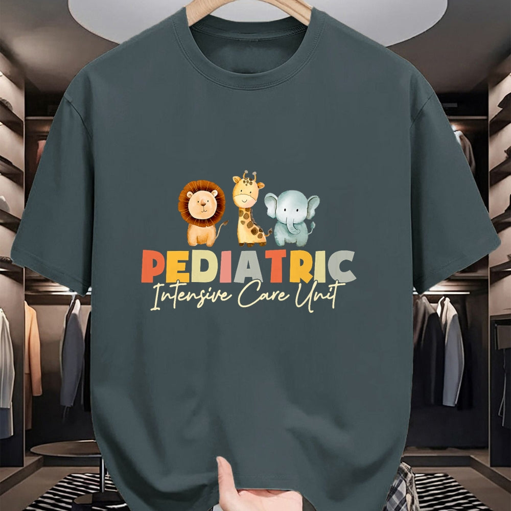 Funny Nurse Shirt, Nurse Unisex T-Shirt/Hoodie/Sweatshirt HLT00 - Pediatric Intensive Care Unit Nurse Cute Animals PICU Nurse T-Shirt