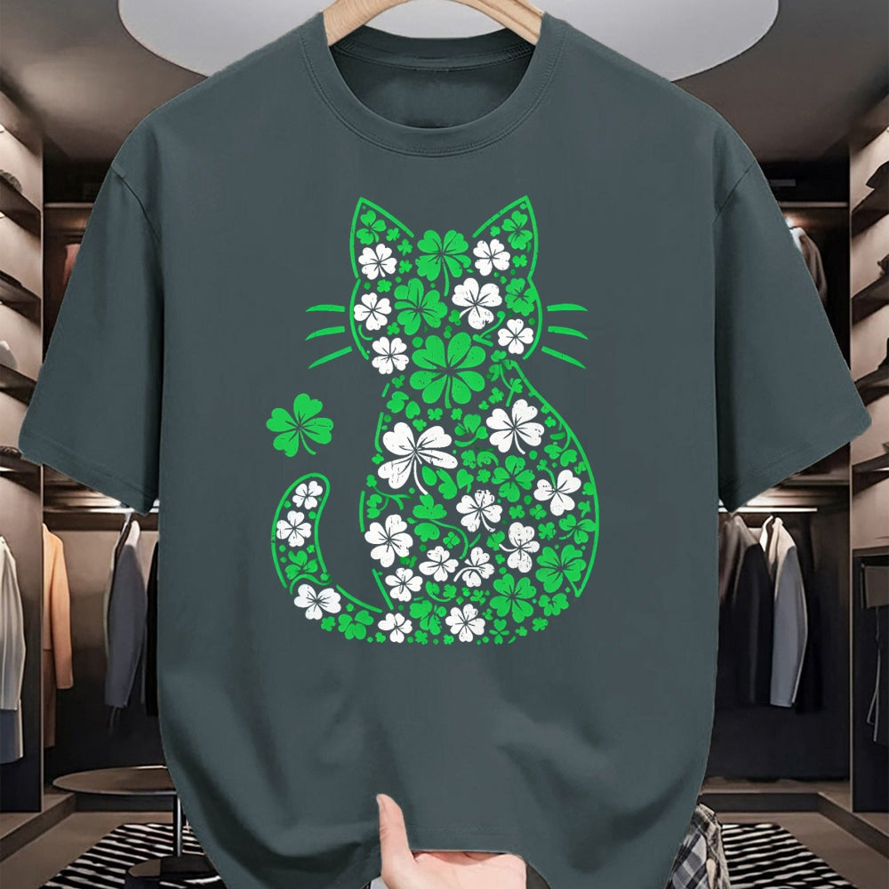 Patrick Day Shirts for Family, Funny Patrick Day shirts, st patrick's day Unisex T-Shirt/Hoodie/Sweatshirt HLT00 - Shamrock Irish Cat Graphic Saint Patrick Day for Cat Lovers T-Shirt