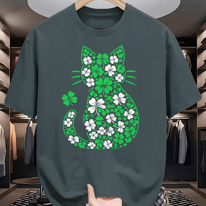 Patrick Day Shirts for Family, Funny Patrick Day shirts, st patrick's day Unisex T-Shirt/Hoodie/Sweatshirt HLT00 - Shamrock Irish Cat Graphic Saint Patrick Day for Cat Lovers T-Shirt