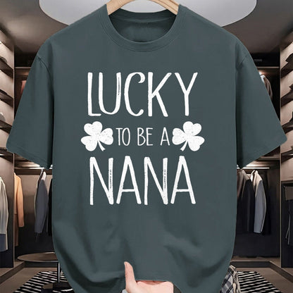 Patrick Day Shirts for Family, Funny Patrick Day shirts, st patrick's day Unisex T-Shirt/Hoodie/Sweatshirt HLT00 - Lucky To Be A Nana T-Shirt St Patrick Day Gift