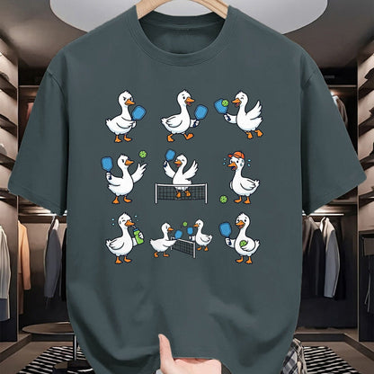 Funny Pickleball Shirt, Pickleball Lover Unisex T-Shirt/Hoodie/Sweatshirt HLT00 - Goose Playing Pickleball Player Paddle Ball Pickleball Lover T-Shirt