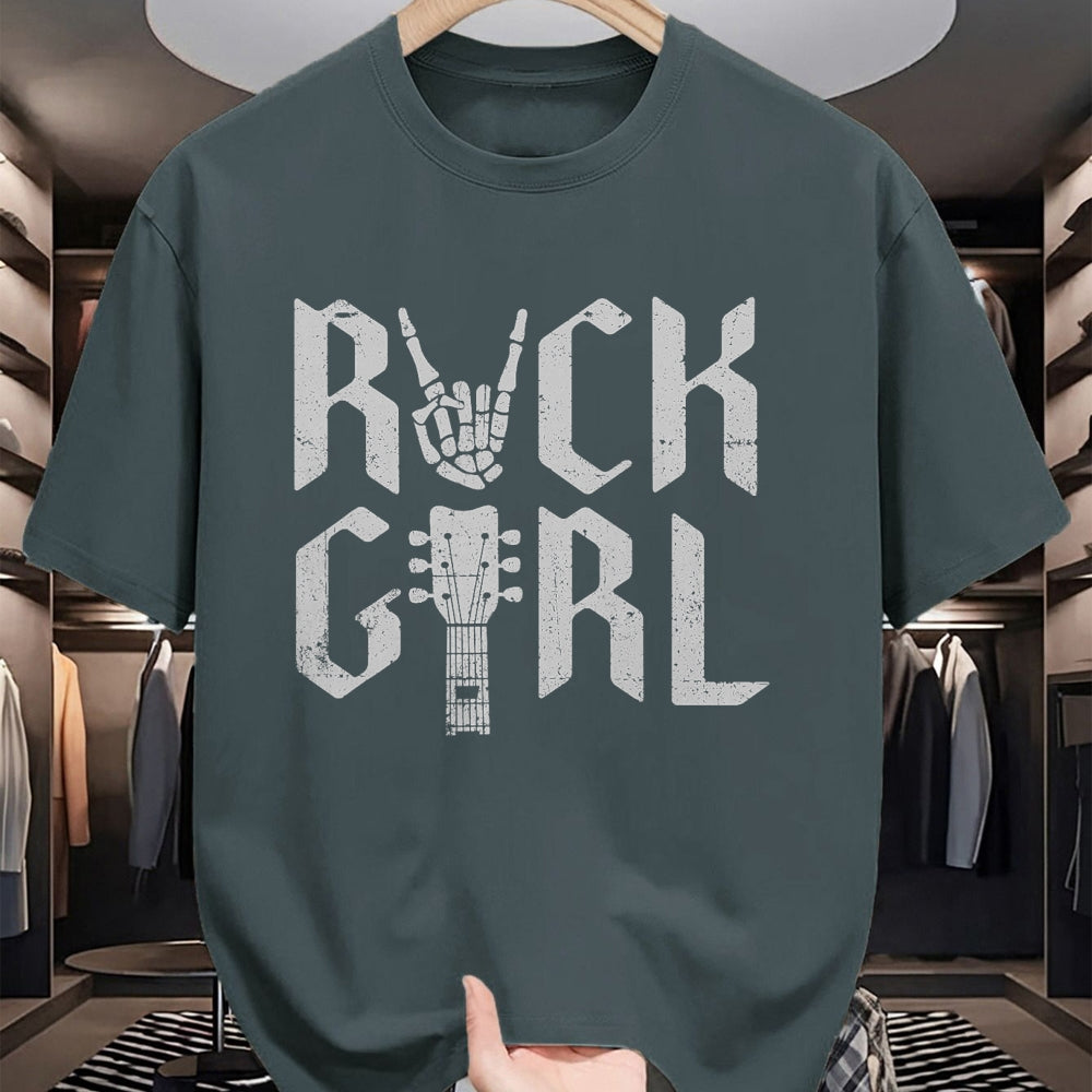 Guitar Lover Shirt, Funny Guitar UnisexT-Shirt/Hoodie/Sweatshirt HLT00 - Girls Rock, Rock_n Roll Girl, Rock On Skeleton, Guitar Band T-Shirt