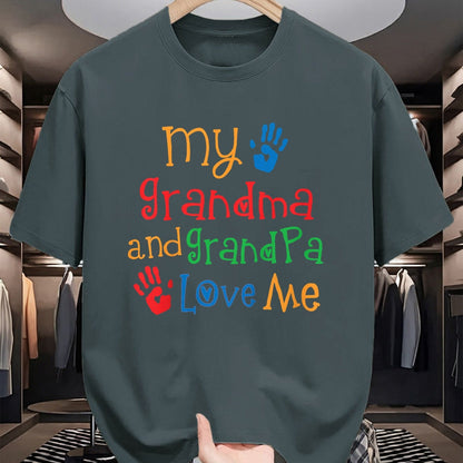 Best Grandpa Shirt, Proud Grandpa Unisex T-Shirt/Hoodie/Sweatshirt HLT00 - Grandma And Grandpa Love Me T-shirt Grandchild Tee T-Shirt