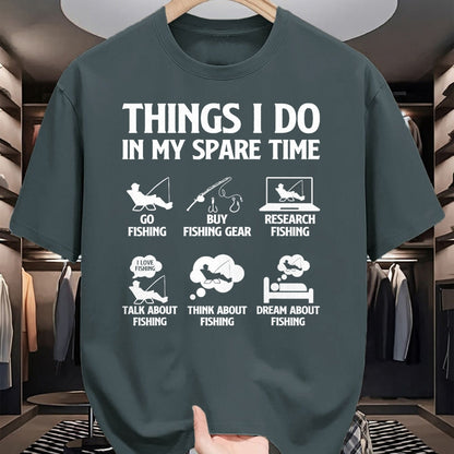 Funny Fishing Shirt, Gift For Fishing Lover Unisex T-Shirt/Hoodie/Sweatshirt HLT00 - Things I Do in My Spare Time Fishing Tee Shirt for Men Boys Bass Fishing T-Shirt