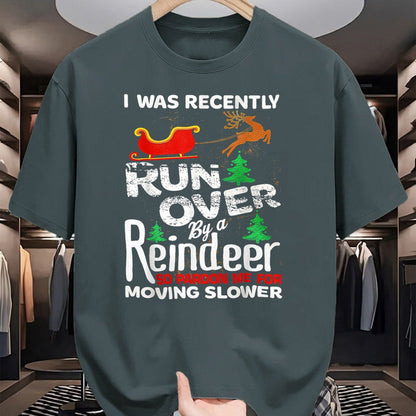 Best Grandma Shirt, Proud Grandma Unisex T-Shirt/Hoodie/Sweatshirt HLT00 - Grandma Got Run Over By A Reindeer Christmas So Pardon Me T-Shirt