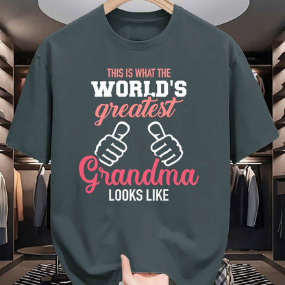 Best Grandma Shirt, Proud Grandma Unisex T-Shirt/Hoodie/Sweatshirt HLT00 - This is what world's greatest grandma looks like T-Shirt
