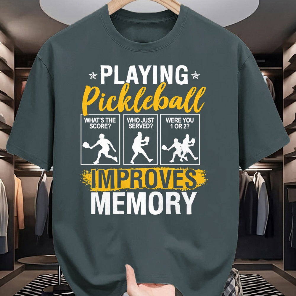 Funny Pickleball Shirt, Pickleball Lover Unisex T-Shirt/Hoodie/Sweatshirt HLT00 - Funny Pickleball Memory Graphic Women Men Pickleball Player Long Sleeve T-Shirt