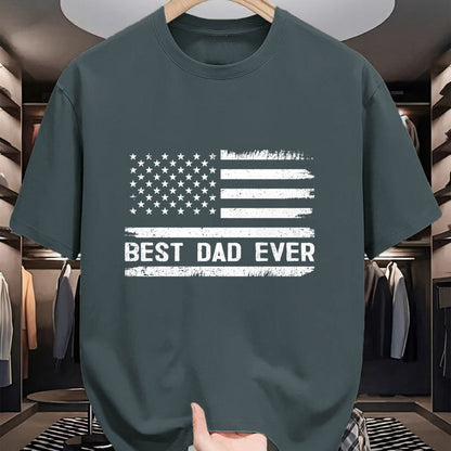 Gift for Dad Shirt, Funny Dad Unisex T-Shirt/Hoodie/Sweatshirt HLT00 – Best Dad Ever With US American Flag Gifts Fathers Day Dad T-Shirt
