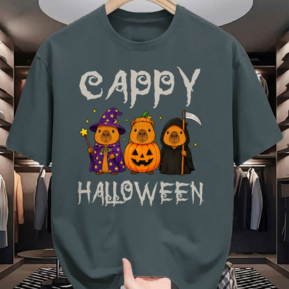 Cute Capybara Shirt, Funny Capybara UnisexT-Shirt/Hoodie/Sweatshirt HLT00 - Cappy Halloween Funny Capybara Witch Pumpkin Reaper Spooky T-Shirt