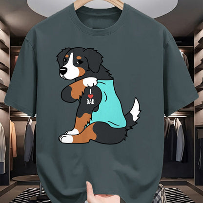 Dog Love Shirt, Dog Lover Gift T-Shirt/Hoodie/Sweatshirt HLT00 - Bernese Mountain Dog I Love Dad Funny Dog T-Shirt