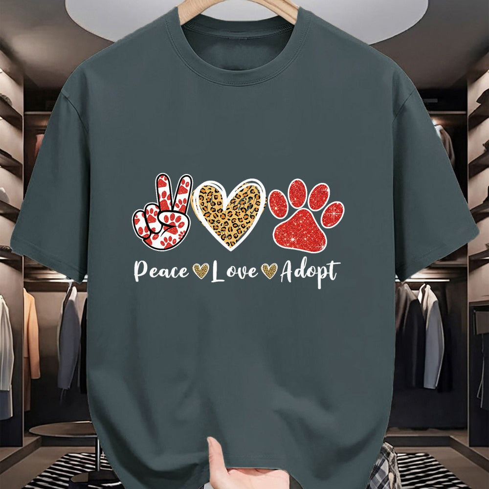 Cat Love Shirt, Funny Cat Lover Gift UnisexT-Shirt/Hoodie/Sweatshirt HLT00 - Ki Peace Love Rescue Adopt Dog Cat Lover Costume Puppy Mom T-Shirt