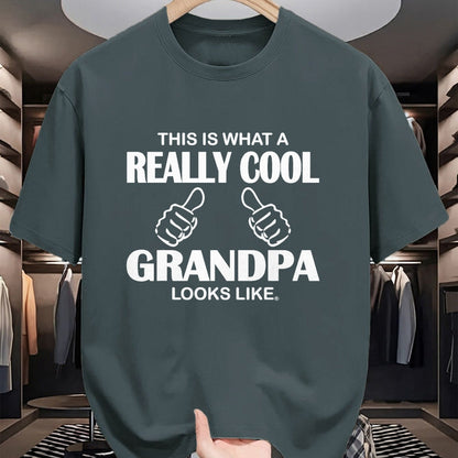 Best Grandpa Shirt, Proud Grandpa Unisex T-Shirt/Hoodie/Sweatshirt HLT00 - This Is What A Really Cool Grandpa Looks Like Funny T-Shirt T-Shirt (1)