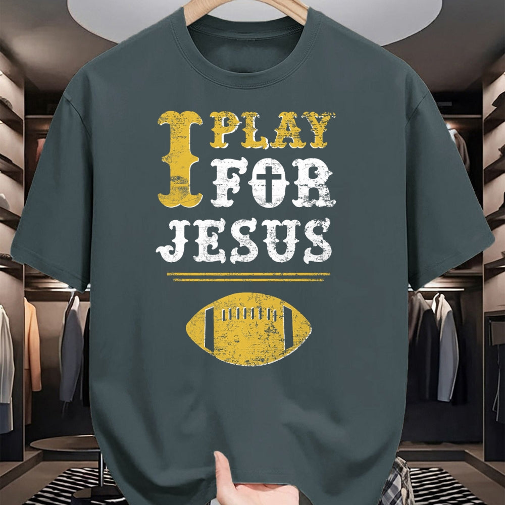 Christian Tee, Christian Faith Unisex T-Shirt/Hoodie/Sweatshirt HLT00 - I Play For Jesus, Christian Football Sports T-Shirt