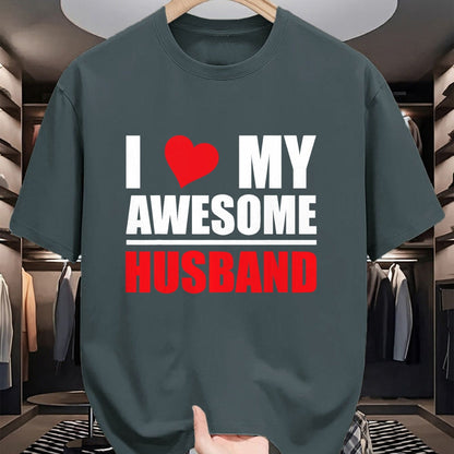 Best Wife Shirt, Wife and Husband Unisex T-Shirt/Hoodie/Sweatshirt HLT00 - I Love My Awesome Husband Romantic Gift for Wife or Husband T-Shirt