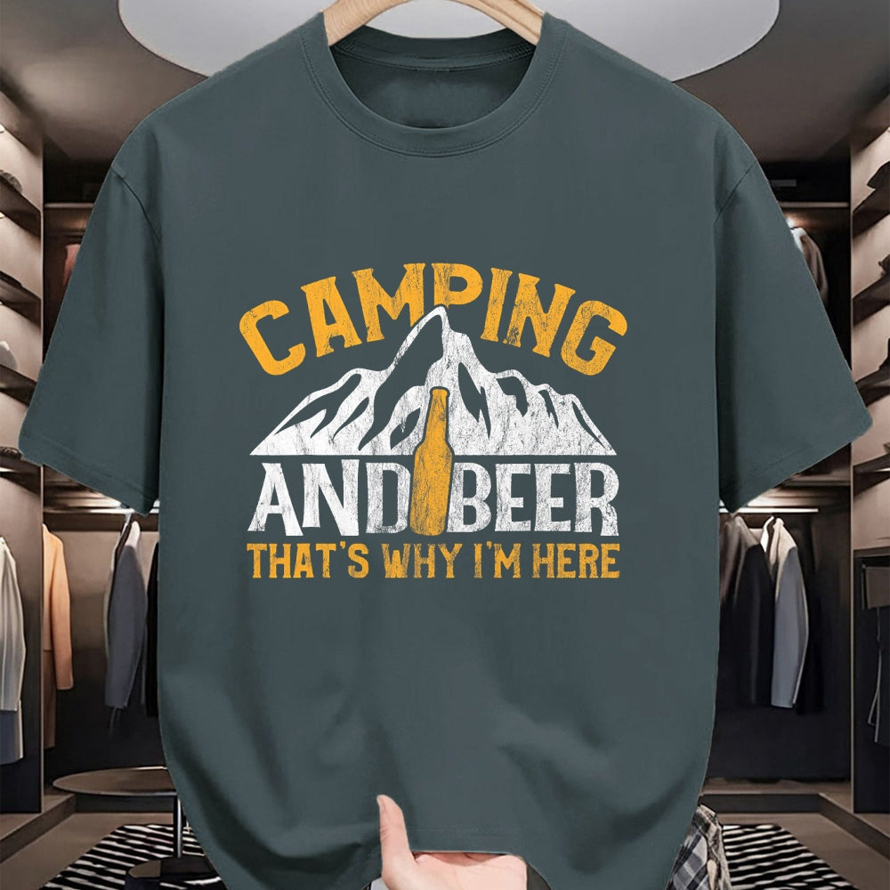 Funny Camping Shirt, Gift For Camping Lover Unisex T-Shirt/Hoodie/Sweatshirt HLT00 - Camping and Drinking Shirt Camping and Beer Why I_m Here Tee T-Shirt