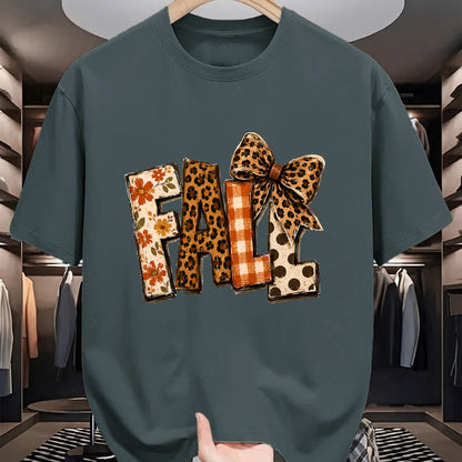 Best Thanksgiving Family Shirt , Funny Thanksgiving UnisexT-Shirt/Hoodie/Sweatshirt HLT00 - Fall Coquette Bow Leopard Pumpkin Leaves Thanksgiving Autumn T-Shirt