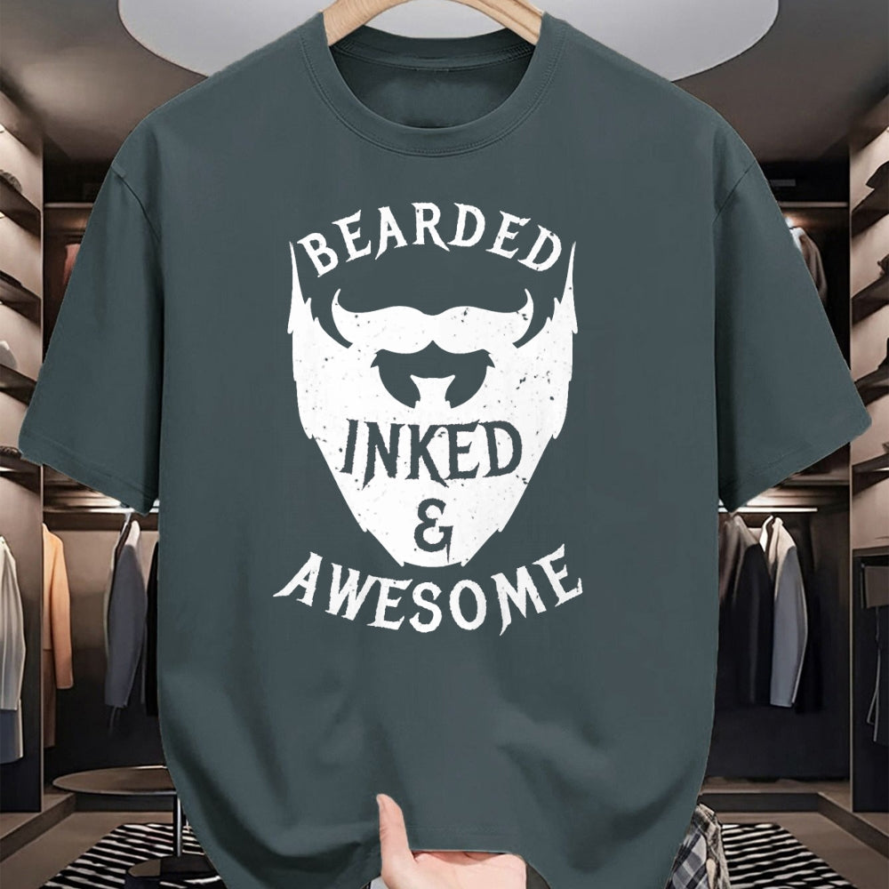 Best Wife Shirt, Wife and Husband Unisex T-Shirt/Hoodie/Sweatshirt HLT00 - Mens Bearded, Inked And Awesome Bearded And Tattooed Guy T Shirt (1)