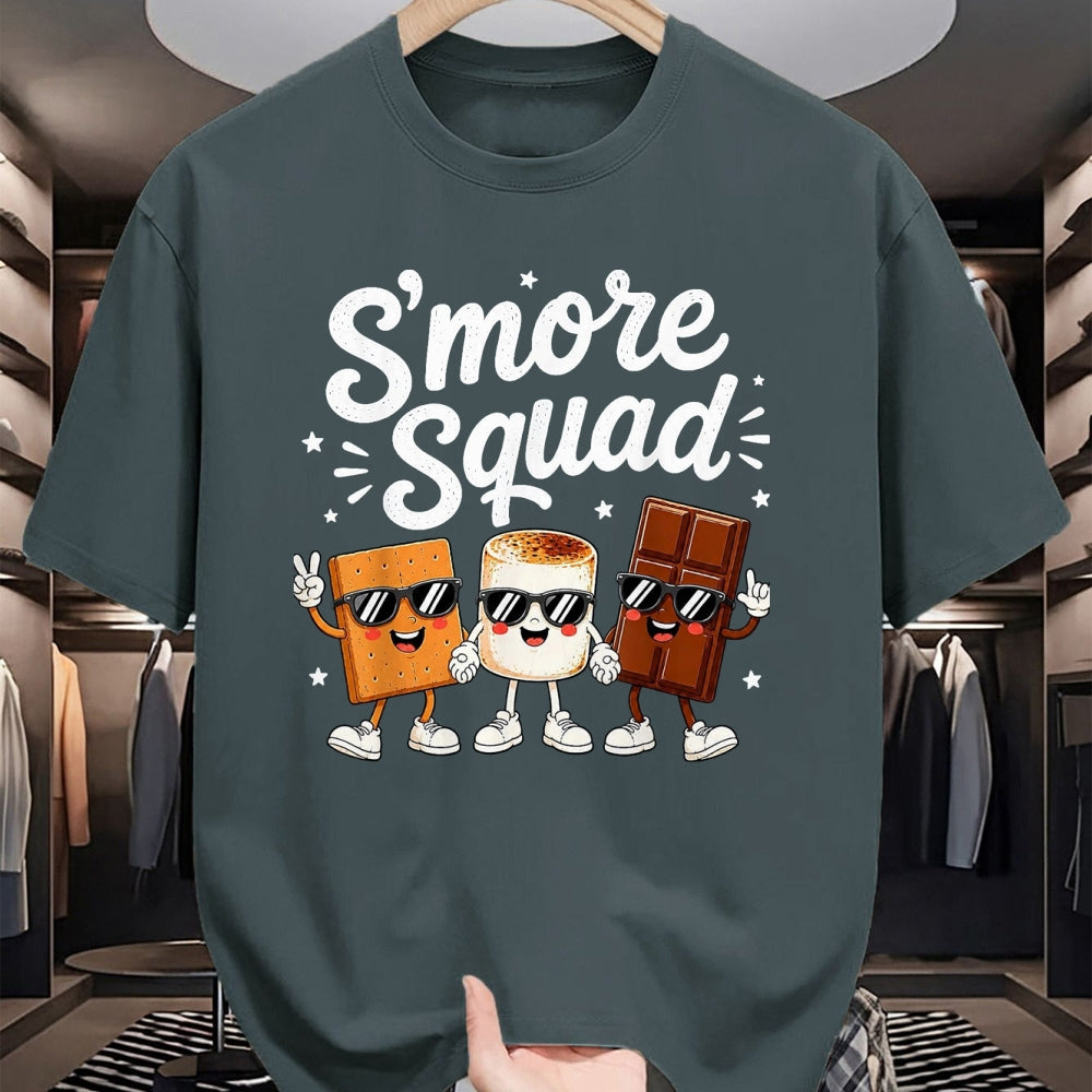 Funny Camping Shirt, Gift For Camping Lover Unisex T-Shirt/Hoodie/Sweatshirt HLT00 - Smore Squad Camping Campfire Chocolate S_Mores Kids T-Shirt, Youth, Brown, X-Small