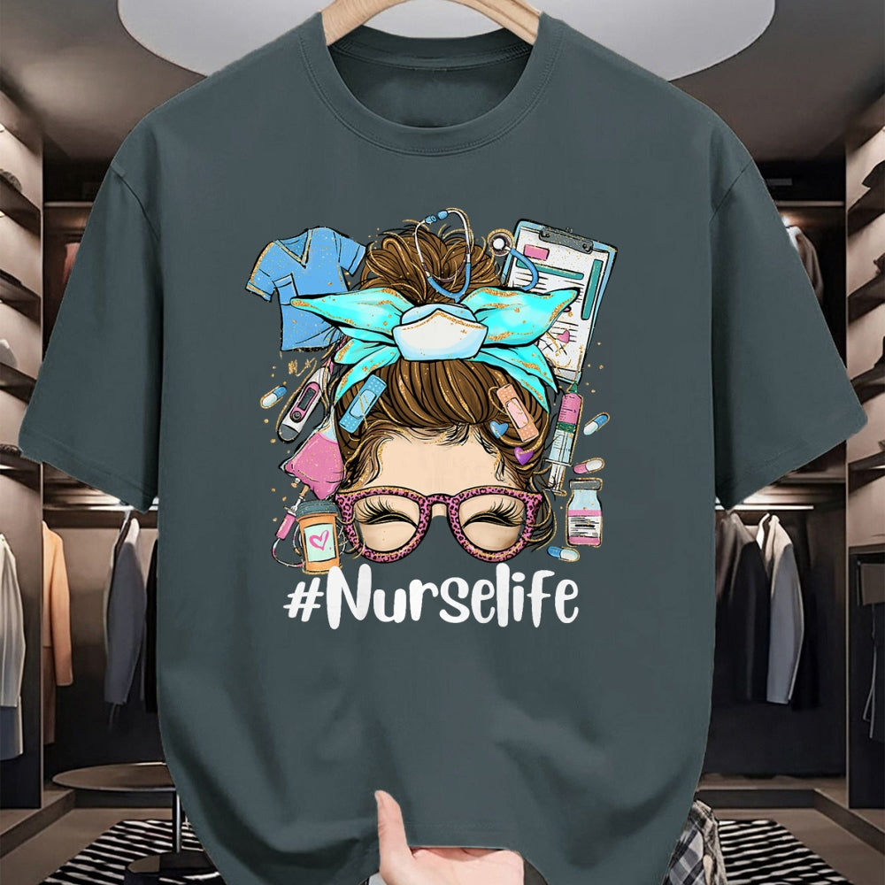 Funny Nurse Shirt, Nurse Unisex T-Shirt/Hoodie/Sweatshirt HLT00 - Funny NurseLife Nurse T-Shirt (1)
