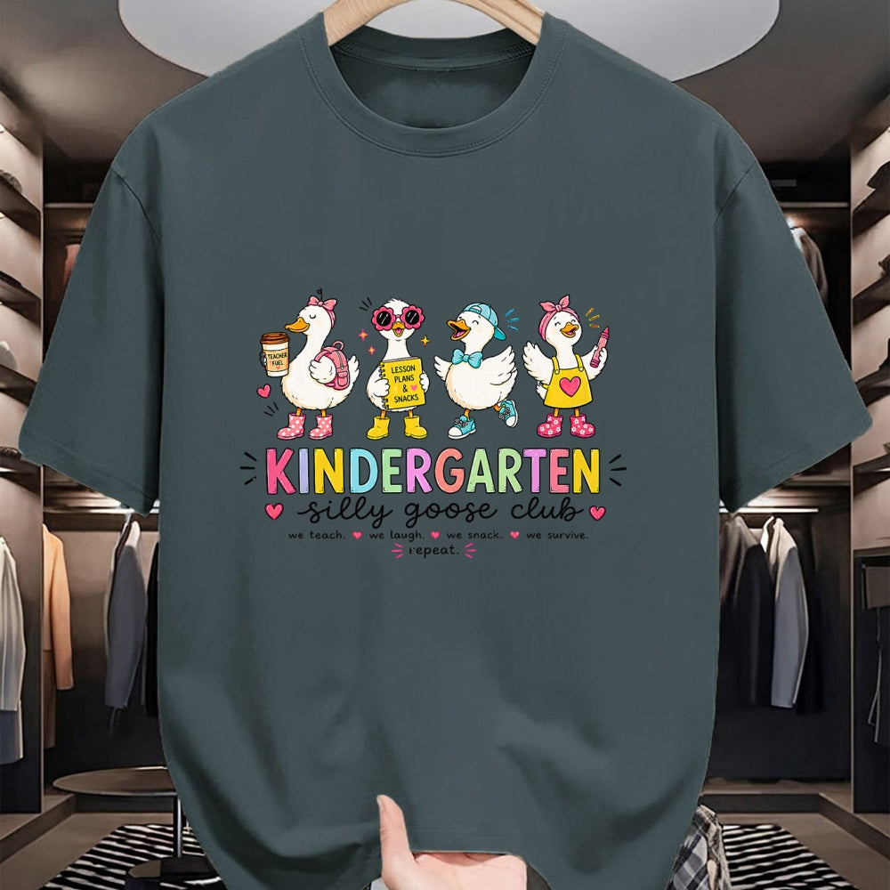 Best Student Shirt, Funny Back To School UnisexT-Shirt/Hoodie/Sweatshirt HLT00 - Kindergarten Silly Goose Club Teacher Funny Back to School T-Shirt
