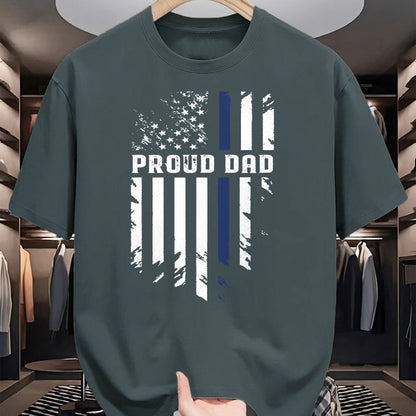 Gift for Dad Shirt, Funny Dad Unisex T-Shirt/Hoodie/Sweatshirt HLT00 – Thin Blue Line Proud Dad Police Family T-Shirt