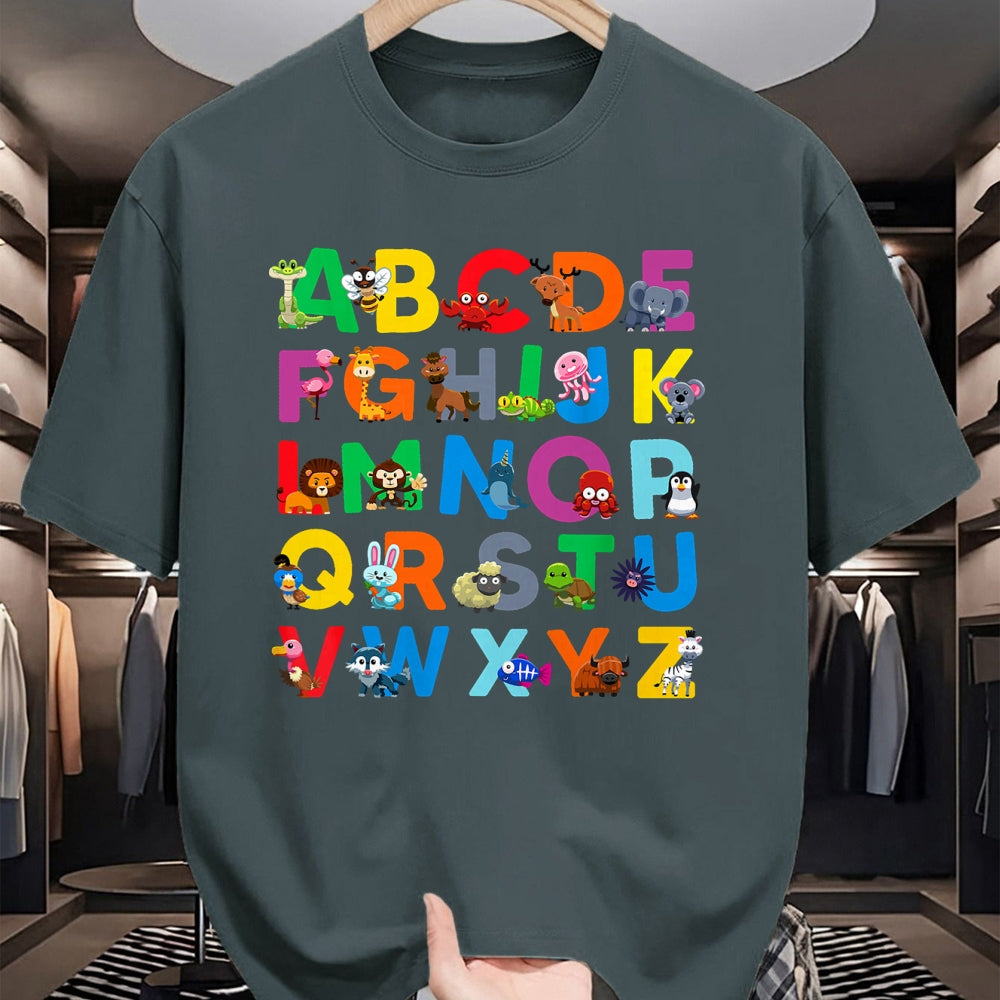 Best Student Shirt, Funny Back To School UnisexT-Shirt/Hoodie/Sweatshirt HLT00 - Zoo Animal Alphabet ABCs Animals Learning A-Z ABC Letters T-Shirt