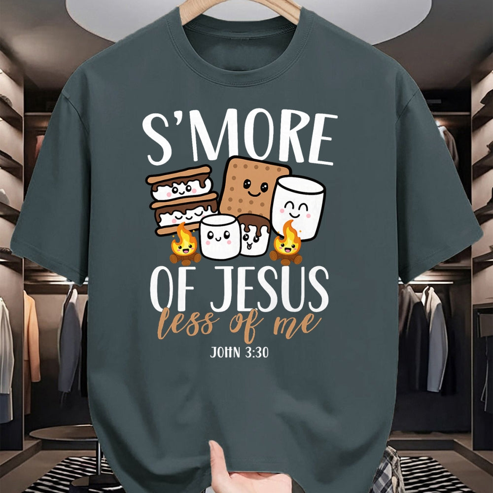 Funny Camping Shirt, Gift For Camping Lover Unisex T-Shirt/Hoodie/Sweatshirt HLT00 - Smore of Jesus Less of Me Christian Camper Camping Lover T-Shirt