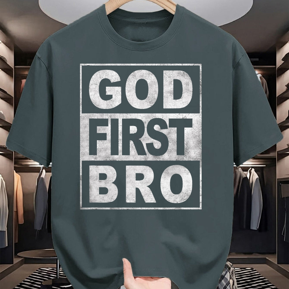 Christian Tee, Christian Faith Unisex T-Shirt/Hoodie/Sweatshirt HLT00 - GOD FIRST BRO CHRISTIAN FAITH JESUS T-Shirt