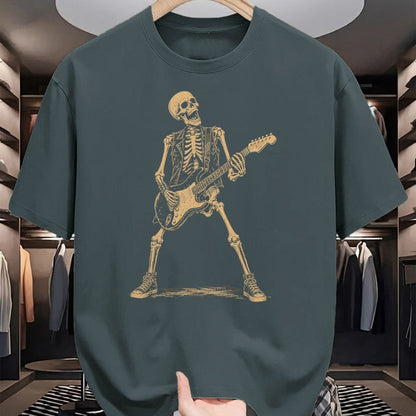 Guitar Lover Shirt, Funny Guitar UnisexT-Shirt/Hoodie/Sweatshirt HLT00 - Skeleton Playing Guitar Rock and Roll Music Men Women Kids T-Shirt