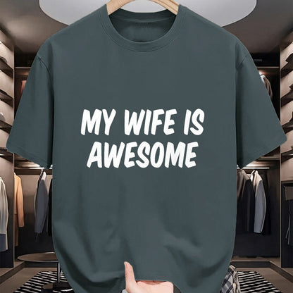 Best Wife Shirt, Wife and Husband Unisex T-Shirt/Hoodie/Sweatshirt HLT00 - My Wife Is Awesome T-Shirt