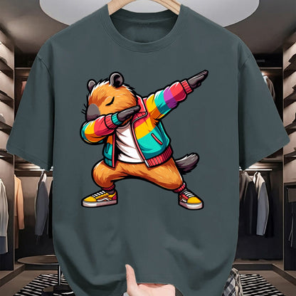Cute Capybara Shirt, Funny Capybara Unisex T-Shirt/Hoodie/Sweatshirt HLT00 - Funny Capybara Dabbing Tee, Shirt For Women Men Kids Long Sleeve T-Shirt
