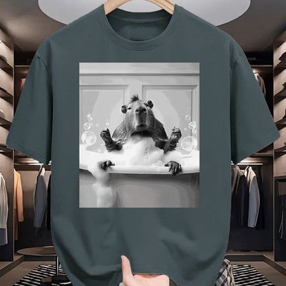 Cute Capybara Shirt, Funny Capybara Unisex T-Shirt/Hoodie/Sweatshirt HLT00 - Funny Graphic Capybara Long Sleeve T-Shirt (15)