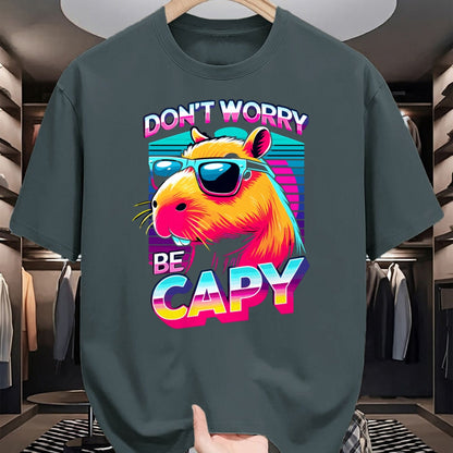 Cute Capybara Shirt, Funny Capybara Unisex T-Shirt/Hoodie/Sweatshirt HLT00 - Cool Retro Capybara Long Sleeve T-Shirt