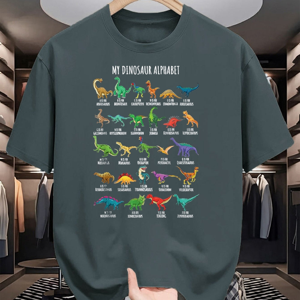 Best Dinosaur Lover Shirt, Funny Dinosaur UnisexT-Shirt/Hoodie/Sweatshirt HLT00 - Types of Dinosaurs Alphabet A-Z ABC Dino Identification T-Shirt, Youth, Purple, X-Small